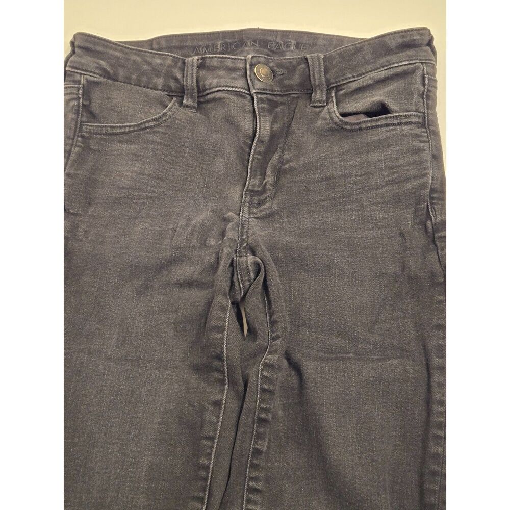 American Eagle Next Level Stretch Jeggings | Women's Size 4 | Washed Black - Picture 6 of 11